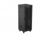 Lanberg Szafa instalacyjna rack stojąca 19 cali 32U 600x600 drzwi perforowane LCD czarna (Flat pack)